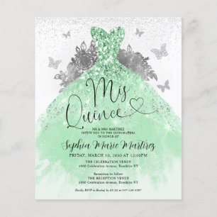 Flyer Vestidos ecológicos baratos mis cinco quinceañeras