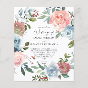 Flyer Viajero Boda Rosa 2 Bebé Azul Bebé Presupuestario