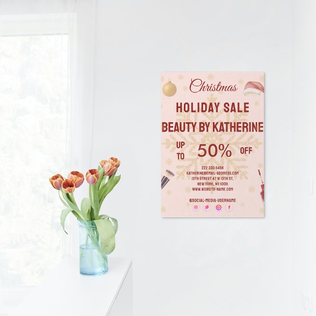 Flyer Viajero de Beauty Saloon Navidades casados (Subido por el creador)