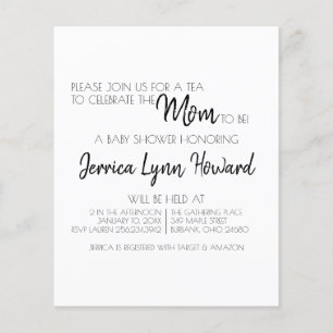 Flyer Viajero De Invitación De Baby Shower Para Mamá