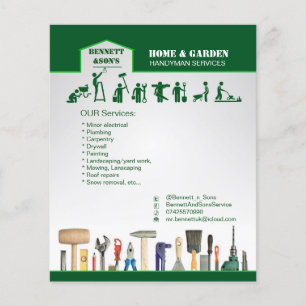 Flyer Viajero de servicios de mantenimiento para el hoga