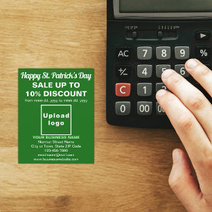 Flyer Viajero de ventas de negocios Green St. Patrick's 
