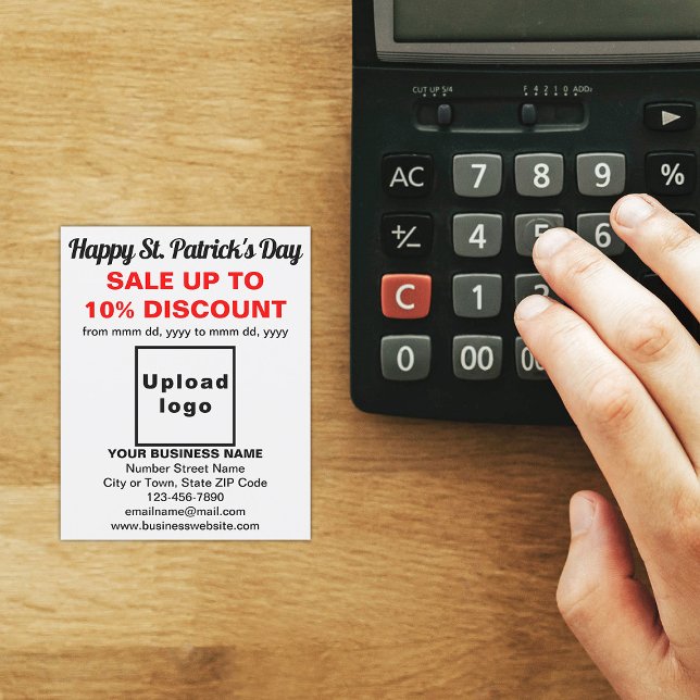 Flyer Viajero de ventas de White St. Patrick's Day Busin (White St. Patrick's Day business sale flyer)