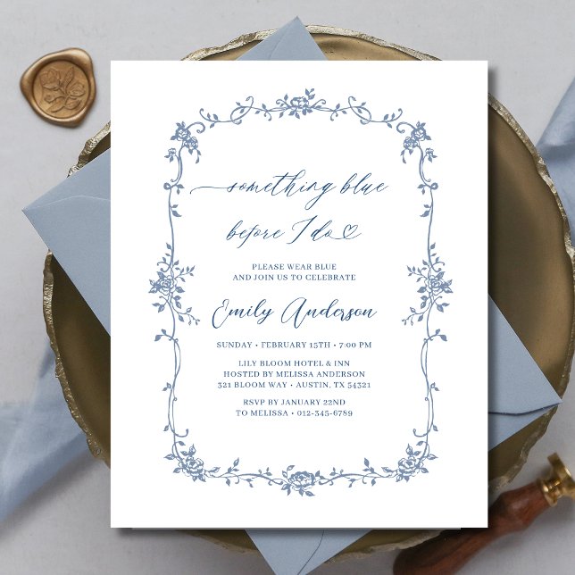 Flyer Victoria Algo Azul Ducha Bridal Francés (Subido por el creador)