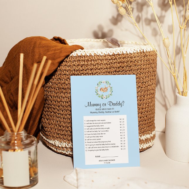 Flyer Videojuego Floral Sleeping Boy Mummy o Daddy Game  (Subido por el creador)