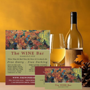 Flyer Viñedos Rojos, Van Gogh, Wine Bar/Winery