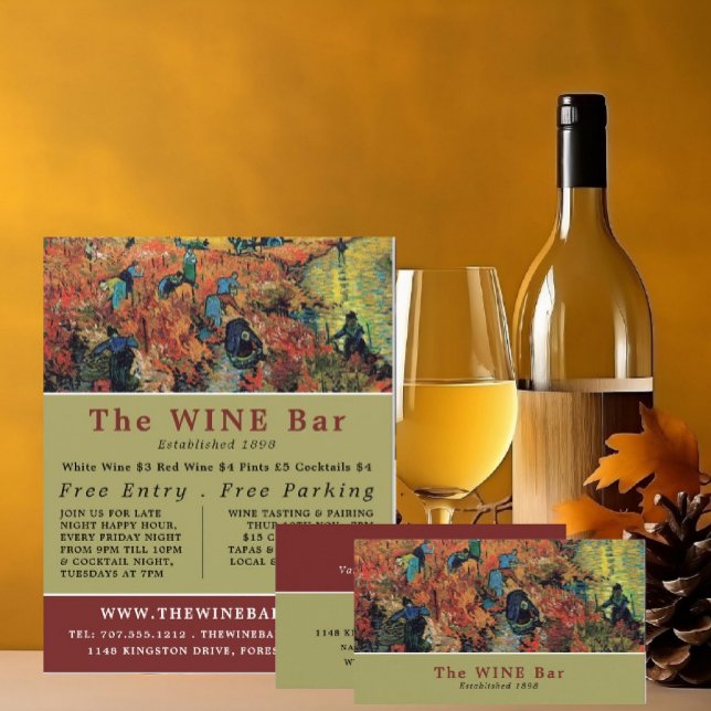 Flyer Viñedos Rojos, Van Gogh, Wine Bar/Winery (Subido por el creador)