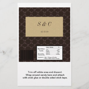 Flyer Vintage Brown/Creme Boda Envoltura Hershey Grande