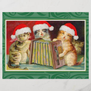 Flyer Vintage Christmas Cats