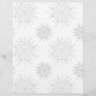 Flyer Vintage Christmas, Snowflakes Blizzard Pattern