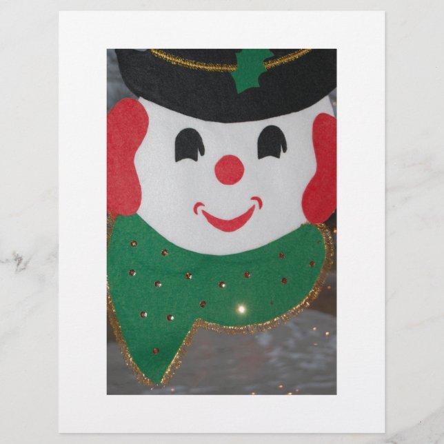 Flyer Vintage Christmas Snowman (Frente)