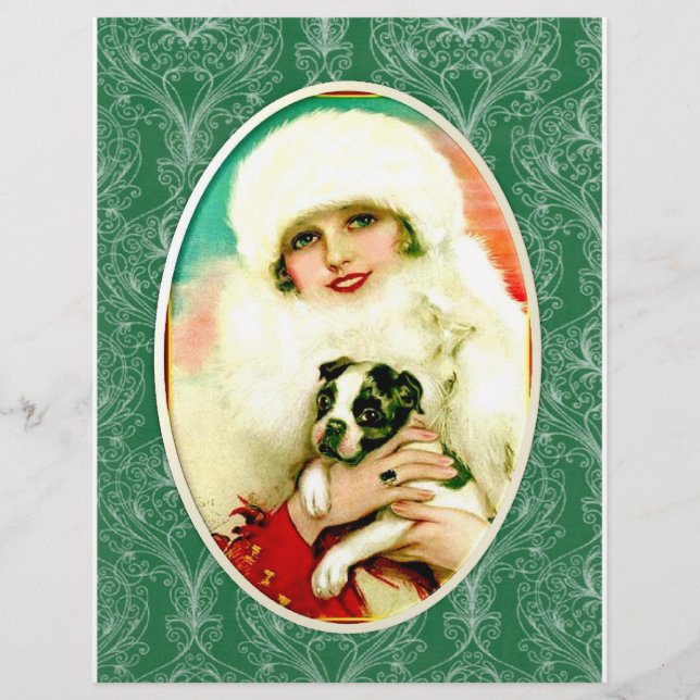 Flyer Vintage Lady with Boston Terrier (Frente)