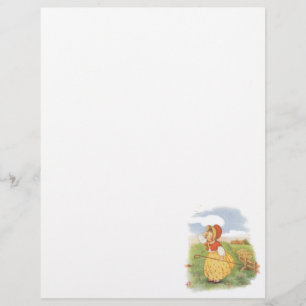 Flyer Vintage Little Bo Peep Rima Infantil de Mamá Oca