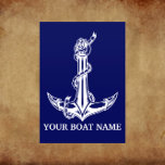 Flyer Vintage Nautical Anchor Rope Boat Name<br><div class="desc">Vintage Nautical Anchor Rope Boat Name Design for Boat Lovers.</div>