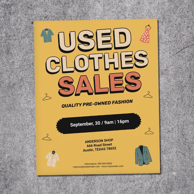 Flyer Vintage-Style - Used Clothes Sales  (Vintage-Style - Used Clothes Sales Flyer)