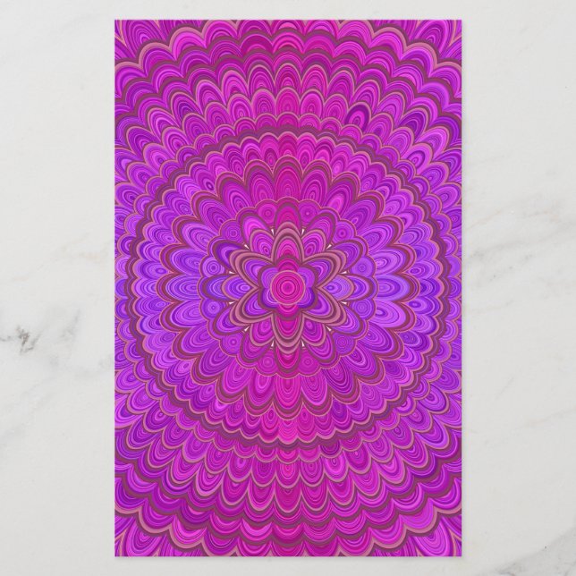 Flyer Violet Flower Mandala (Frente)
