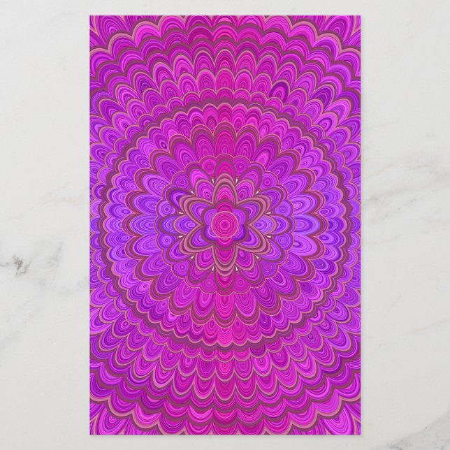 Flyer Violet Flower Mandala (Frente)
