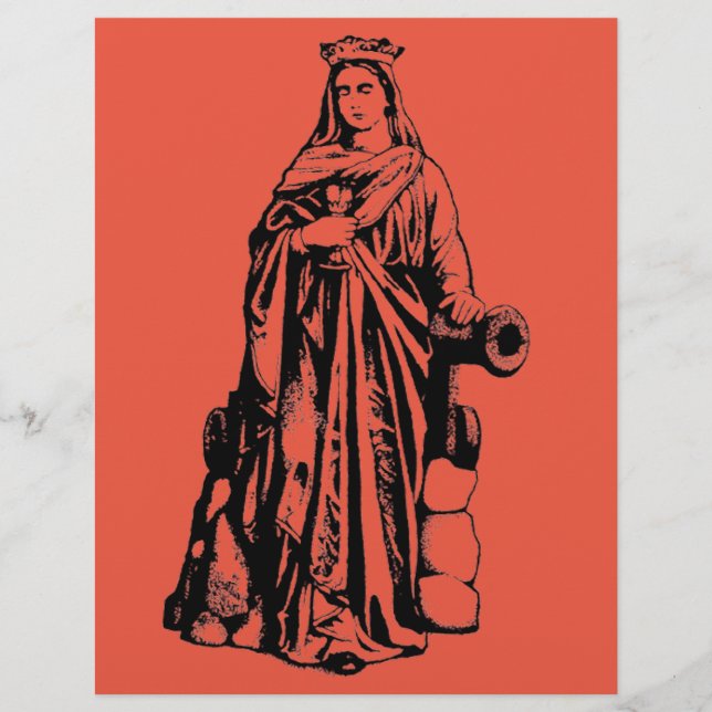 Flyer Virgen de Santa Bárbara y mártir (Frente)