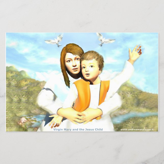 Flyer Virgen María y el Niño Jesús (Frente)