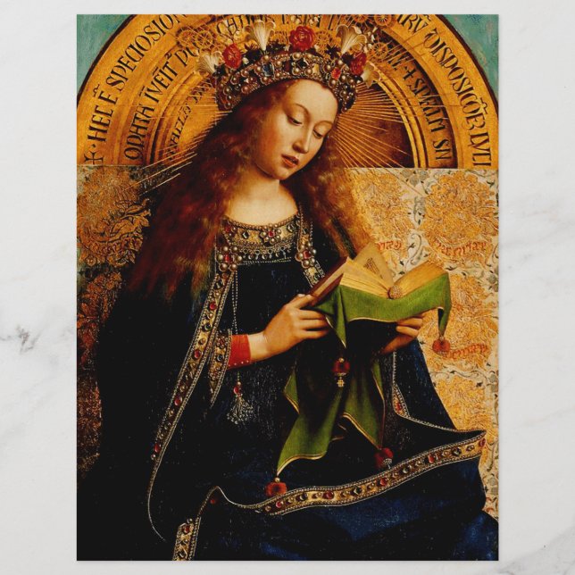 Flyer Virgin Mary por Jan van Eyck (Frente)