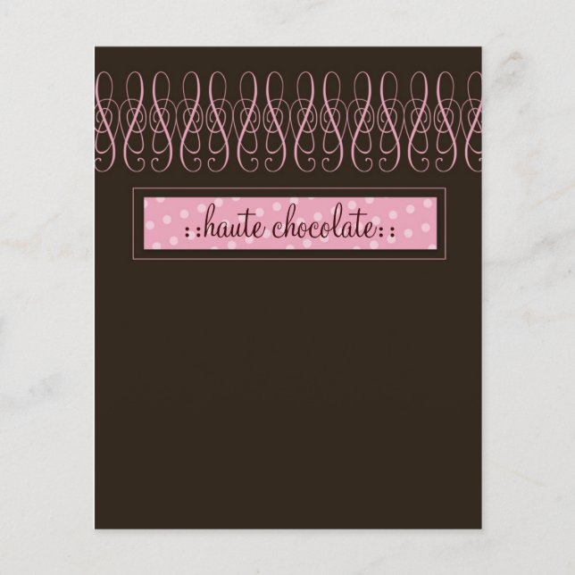 Flyer Volador de chocolate dulce de 311 aguas (Frente)