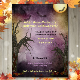 Flyer Volador de la fiesta de Ghostly Halloween
