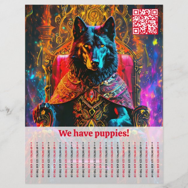 Flyer Volador de perro pastor (Frente)