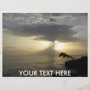 Flyer Volante: fondo del atardecer