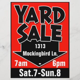 Flyer Volante/poster de personalizable de VENTA YARD