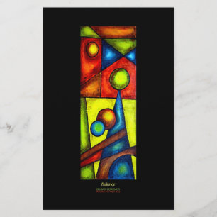 Flyer Volantes, Equilibrio, Arte Acrílico