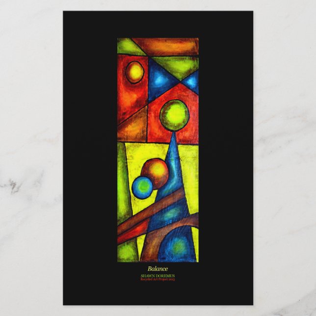Flyer Volantes, Equilibrio, Arte Acrílico (Frente)