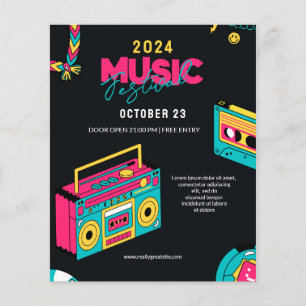 Flyer Volver a los 90, Fiesta del Festival de Música Ret