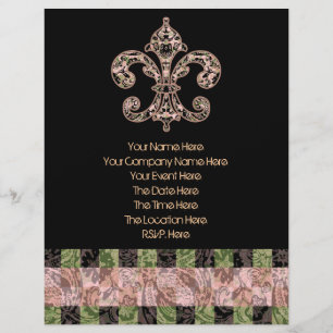 Flyer Voodoo Tribal Fleur de lis