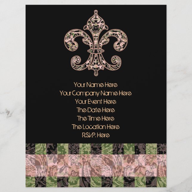 Flyer Voodoo Tribal Fleur de lis (Frente)