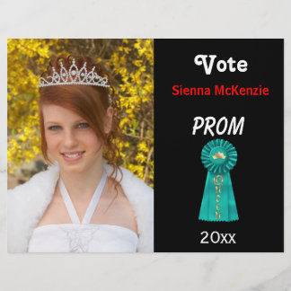Flyer Vótame por la Reina del Prom (Aqua)