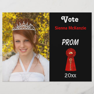Flyer Vótame por la Reina del Prom (Rojo)