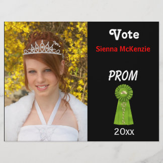 Flyer Vótame por la Reina del Prom (Verde)