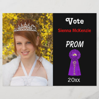 Flyer Vótame por Reina del Prom (Púrpura)