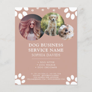 Flyer Walker Mascota Sitting Business Personalizado Phot