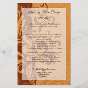 Flyer Warm Golden Otumn Swirl