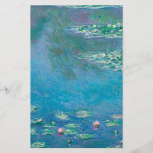 Flyer Waterlilies por la pintura Bella Artes de Claude M