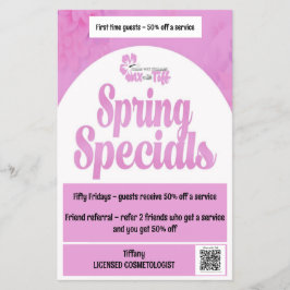 Flyer Wax con la ventana transparente Tiff