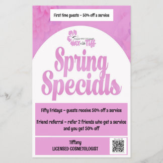 Flyer Wax con la ventana transparente Tiff