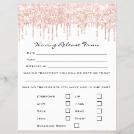 Flyer Waxing Depilation Liability Liberar a la persona e