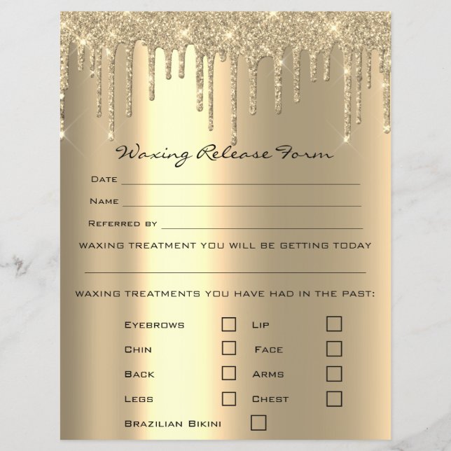 Flyer Waxy Depilation Liability Liberation Form Wo (Frente)