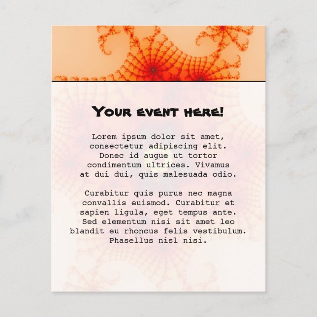 Flyer Web de fuego - Arte fractal (Frente)