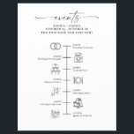 Flyer Wedding Day Icon Timeline Itinerary Welcome Letter<br><div class="desc">These beautiful wedding day timeline and welcome letter are perfect for any wedding! Easily edit this icon timeline to accommodate a variety of events. There are hidden icons included that you can move and adjust anywhere on the timeline. Add or delete events, if needed! Make this timeline itinerary as unique...</div>