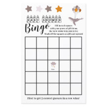 Whale Baby Shower Beautiful Dream Bingo Game Card