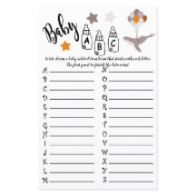 Whale Baby Shower Beautiful Dream Game Baby ABC