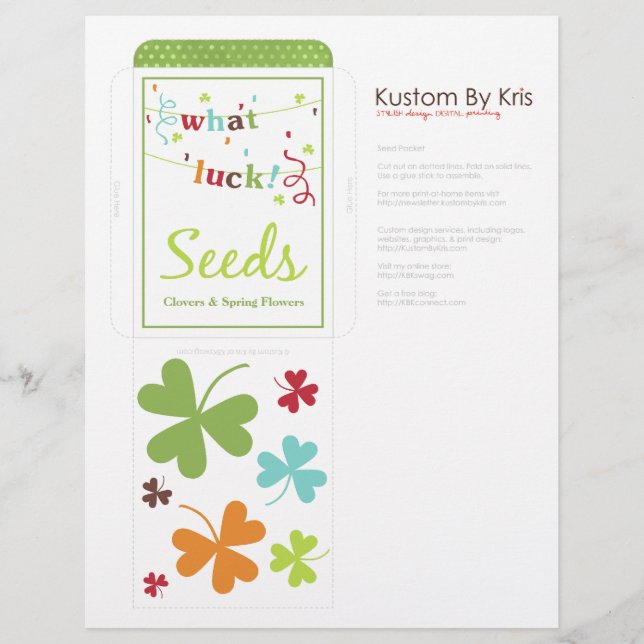 Flyer What Luck! Seed Packet (Frente)